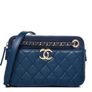 Chanel Blue Color Block Camera Case
